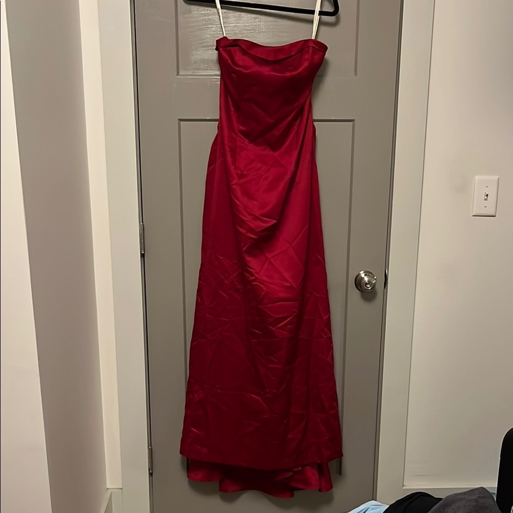 David's Bridal Rich Red Dress